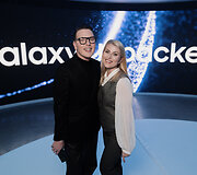 SAMSUNG ambasadoriai: renginių organizatorius Saugirdas Vaitulionis ir TV laidų vedėja Rūta Mikelkevičiūtė