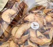Marijos trobelės obuolių tra&scaron;kučiai su Saugomų teritorijų produkto ženklu