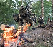 Geriausio pėstininkų skyriaus varžybų akimirkos