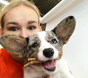 Gabija Kavaliauskaitė su &scaron;unimi