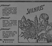Brolių Saliamonų tabako ir papirosų fabriko papirosų &bdquo;Vilnius&ldquo; reklama