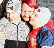 Solveiga Grižinauskaitė su sūnumis