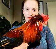 Asta Iva&scaron;kevičiūtė su gaidžiu