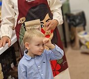 Sūnus Ąžuolas su &bdquo;Čiau, Bra&scaron;ke&ldquo; produktais
