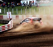 Baltijos &scaron;alių ralio kroso čempionato akimirka