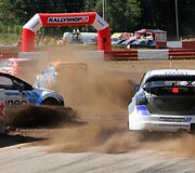 Baltijos &scaron;alių ralio kroso čempionato akimirka