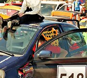 Baltijos &scaron;alių ralio kroso čempionato akimirka