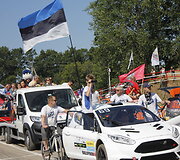 Baltijos &scaron;alių ralio kroso čempionato akimirka