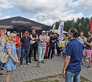 Kartingo lelnktynių akimirka