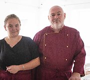 Nauja kavinė "Ukrainos skonis Joni&scaron;kyje" akimirka