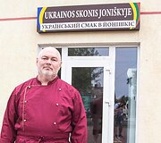 Nauja kavinė &bdquo;Ukrainos skonis Joni&scaron;kyje&ldquo; akimirka