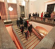 &Scaron;v. Kristoforo statulėlės įteikimo akimirka