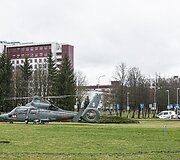 Sraigtasparnio nusileidimo akimirka