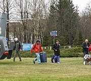 Sraigtasparnio nusileidimo akimirka