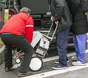 Sraigtasparnio nusileidimo akimirka