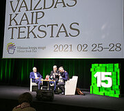 15min forumas Herkaus Kunčiaus romano &bdquo;Geležinė Stalino pir&scaron;tinė&ldquo; pristatymas