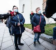 Vilniuje &ndash; protestas prie&scaron; veido kaukes