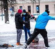 Vinco Kudirkos aik&scaron;tėje sportininkai surengė bendrą treniruotę
