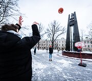 Vinco Kudirkos aik&scaron;tėje sportininkai surengė bendrą treniruotę