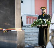 &Scaron;alies vadovai pagerbė vasario 16-osios Signatarų atminimą