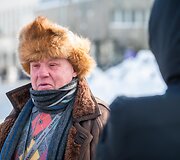 Protestuotojai vienas kitą ragino nekalbėti su žurnalistais