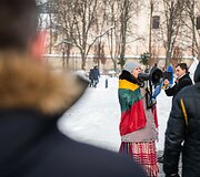 Protestas Luki&scaron;kių aik&scaron;tėje