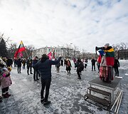 Protestas Luki&scaron;kių aik&scaron;tėje