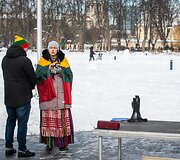 Protestas Luki&scaron;kių aik&scaron;tėje