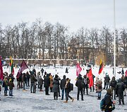 Protestas Luki&scaron;kių aik&scaron;tėje
