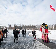 Protestas Luki&scaron;kių aik&scaron;tėje