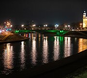 Sostinės tiltai nu&scaron;vietė trispalvės spalvomis