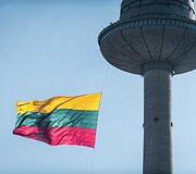 Ant televizijos bok&scaron;to pakelta trispalvė