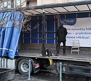 Vežėjai renkasi į protestą Gedimino prospekte