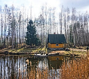 Rąstinė sodyba-vienkiemis mi&scaron;ke, Molėtų rajone, su 12 a tvenkinio krantu (59 900 Eur)