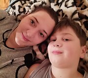 Inga Sabonienė su vyriausiuoju sūnumi Dariumi