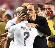 Thomasas Tuchelis ir Kylianas Mbappe