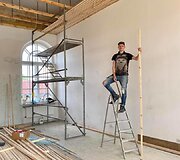 Algirdas Bakas savo studijoje