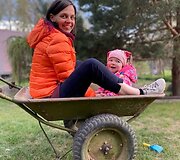 Jurgita Salinienė su jauniausia dukra Marija