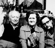 R.Rimantienė su pubroliu V.Landsbergiu (de&scaron;inėje) ir dėde V.Landsbergiu Žemkalniu (kairėje), 1983 m. (Asm. archyvo nuotr.)