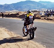 Motociklininkai pirmosios Dakaro ralio dienos fini&scaron;e