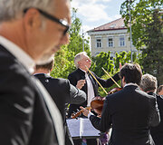 Katedros aik&scaron;tė, Lietuvos valstybinis simfoninis orkestras ir Gintaras Rinkevičius