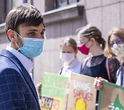 &bdquo;Fridays For Future&ldquo; aktyvistai  ir Arminas Mockevičius