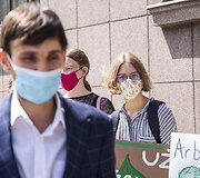 &bdquo;Fridays For Future&ldquo; aktyvistai  ir Arminas Mockevičius