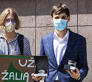&bdquo;Fridays For Future&ldquo; aktyvistai  ir Arminas Mockevičius
