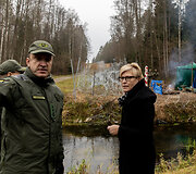 Premjerė Ingrida &Scaron;imonytė lankėsi Kapčiamiesčio pasienio užkardoje