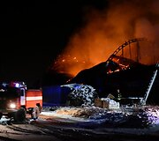 Panevėžyje užsiliepsnojo angaras