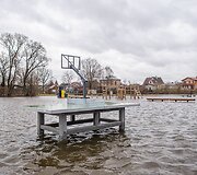 Patvinusi Lėvens upė Panevėžio rajone