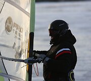 Potvynio zonoje vėją pasikinkė klubo &bdquo;Ventvėjas&ldquo; ekstremalai (Skaitytojo Rolando nuotr.)