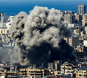 Izraelio smūgiai Beirute / IBRAHIM AMRO / AFP