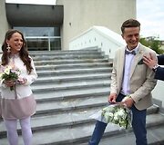 VIDEO kadras: Ineta Puzaraitė Vilniuje ištekėjo už Ąžuolo Žvagulio